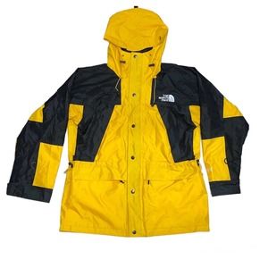 Vintage Y2k The North Face Mountain Yellow Hooded Gore-Tex Utility Jacket Mens S